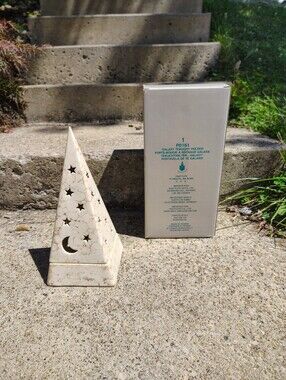 Partylite P0161 Pyramid Galaxy Tealight Candle Holder Moon & Stars Retired